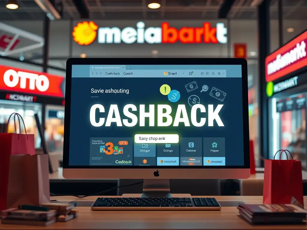 Imagen simbólica del cashback y la protección de datos: smartphone con billete y candado como símbolo de protección de datos.